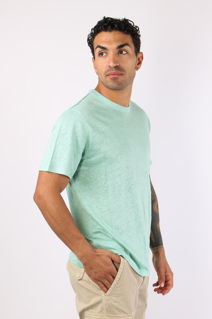 T-shirt 100% Lino Salvia-2