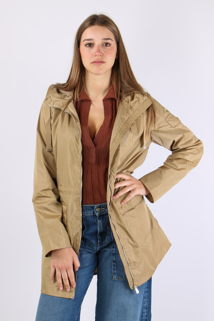 Diletta Parka Nylon Tasca Topp Stardust Beige