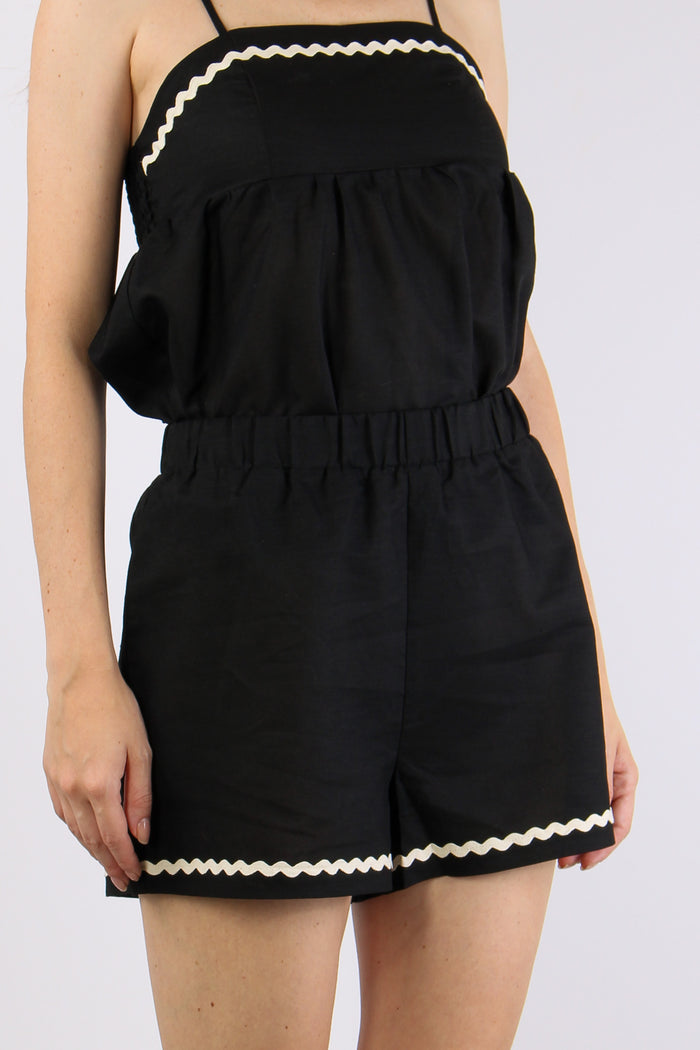 Short Passamaneria Zig Zag Nero-4