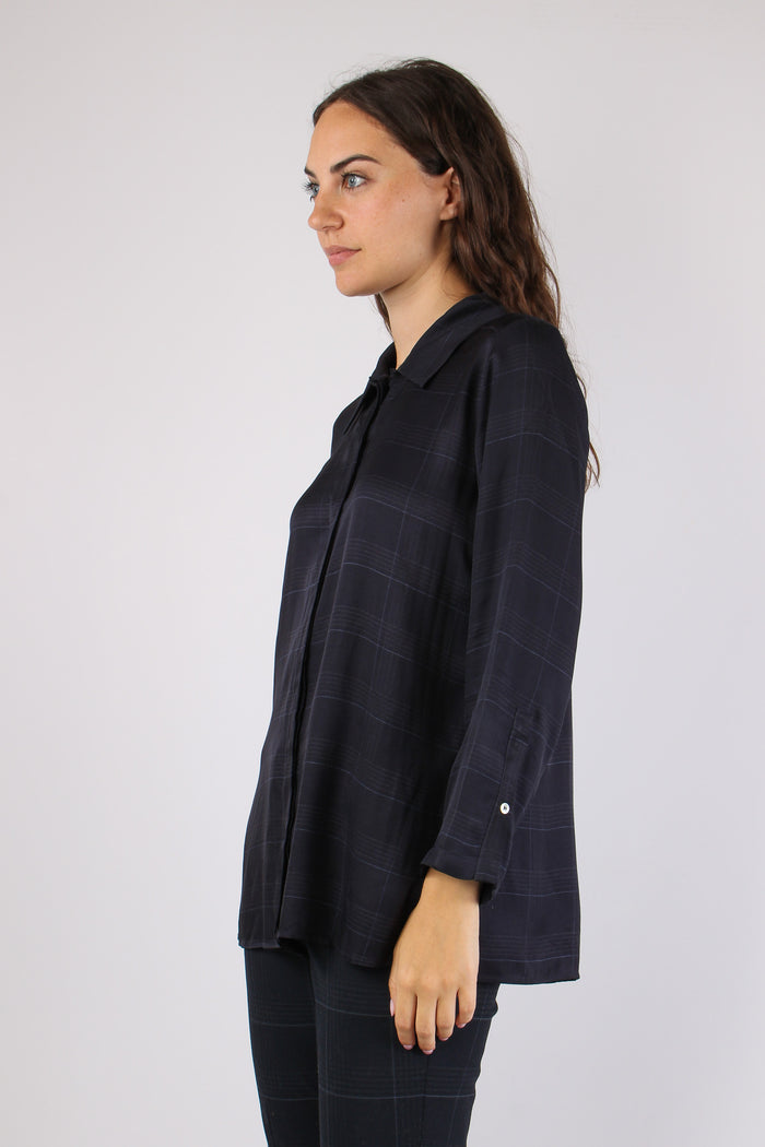 Mllballata Camicia Stampa Check Blu Check-6