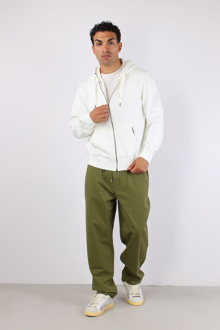 Felpa Full Zip Delavee Bianco-3