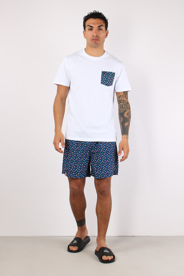 T-shirt Taschino Fantasia Bianco/giallo-2