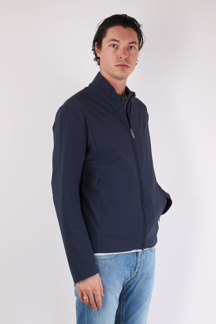 Giubbotto Collo In Piedi Stretch Navy-6