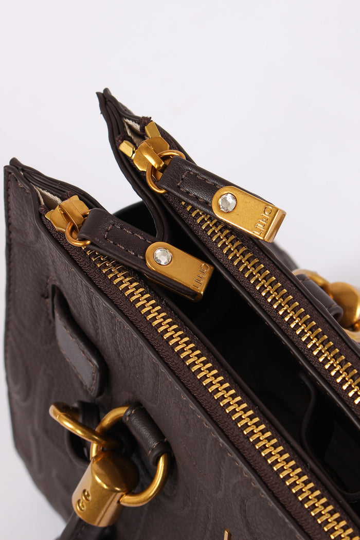 Mini Tote Logo 3d Deep Brown-5