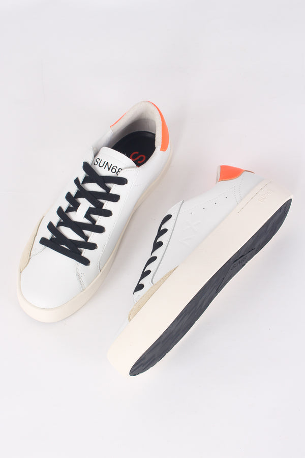 Sneaker Street Leather Bianco/arancio-2