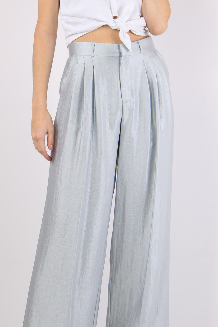 Pantalone Multi Pences Cangiante Celeste-6