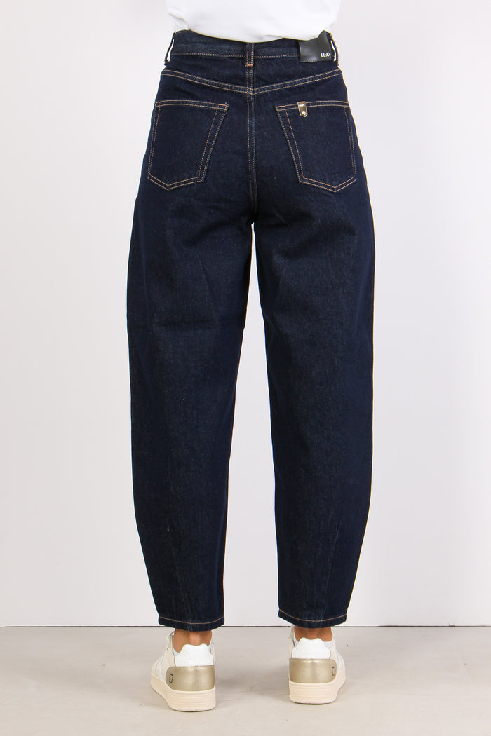 Pantalone New Barrel Denim Scuro-4