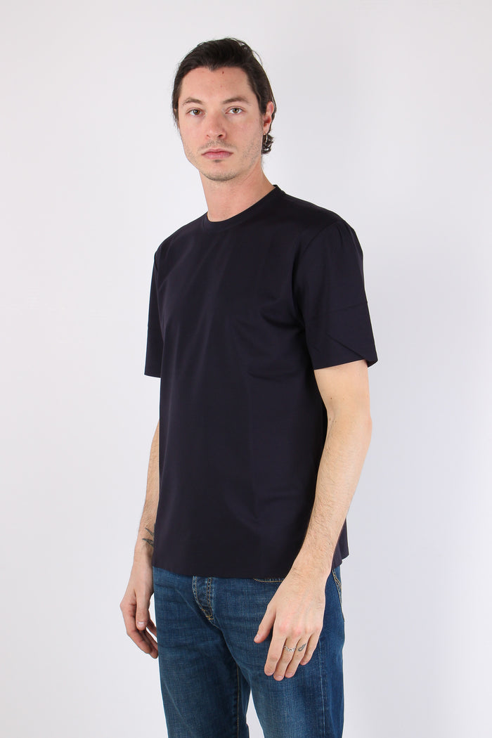 T-shirt Tessuto Tecnico Blu Navy-3