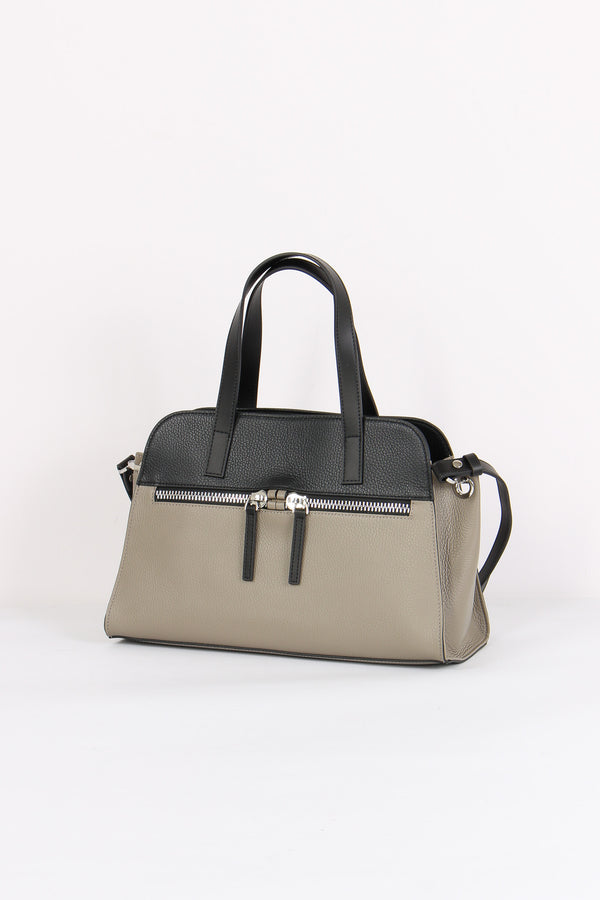 Laurencia Tracolla 2 Manici Fossil Black-2