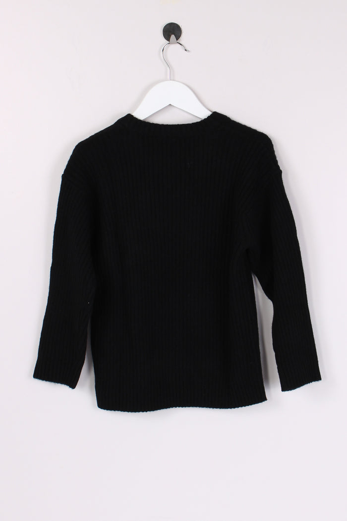 Pullover Coste Cappuccio Nero-2