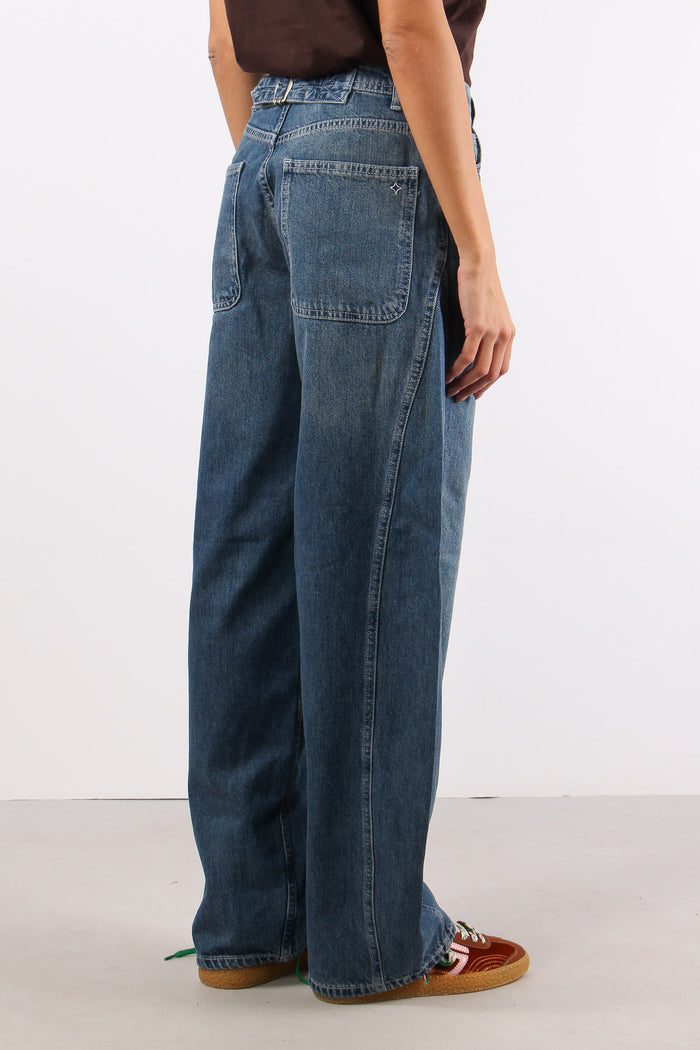 Denim Barrel Wide Leg Denim Scuro-7