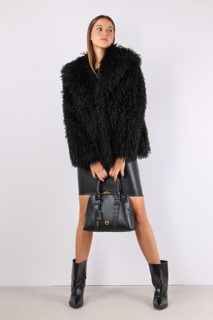 Ecopelliccia Mongolia Corta Black