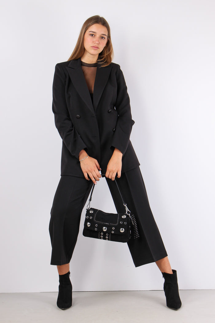 Giacca Doppiopetto Gabardina Nero-6