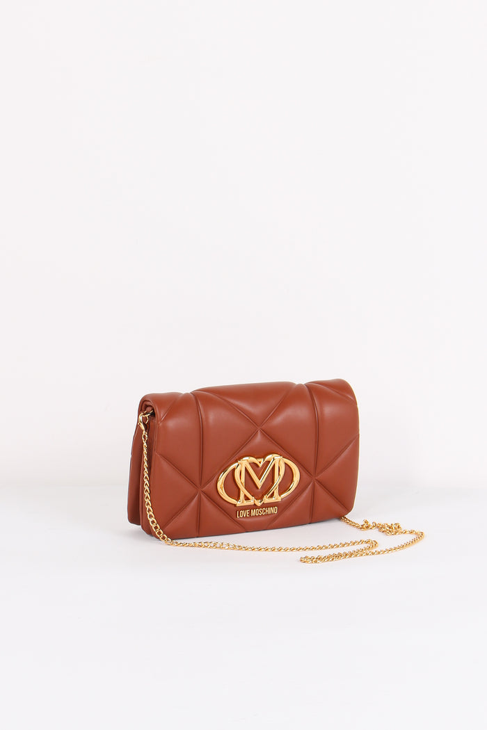 Tracolla Catena Matelasse Castagna-4