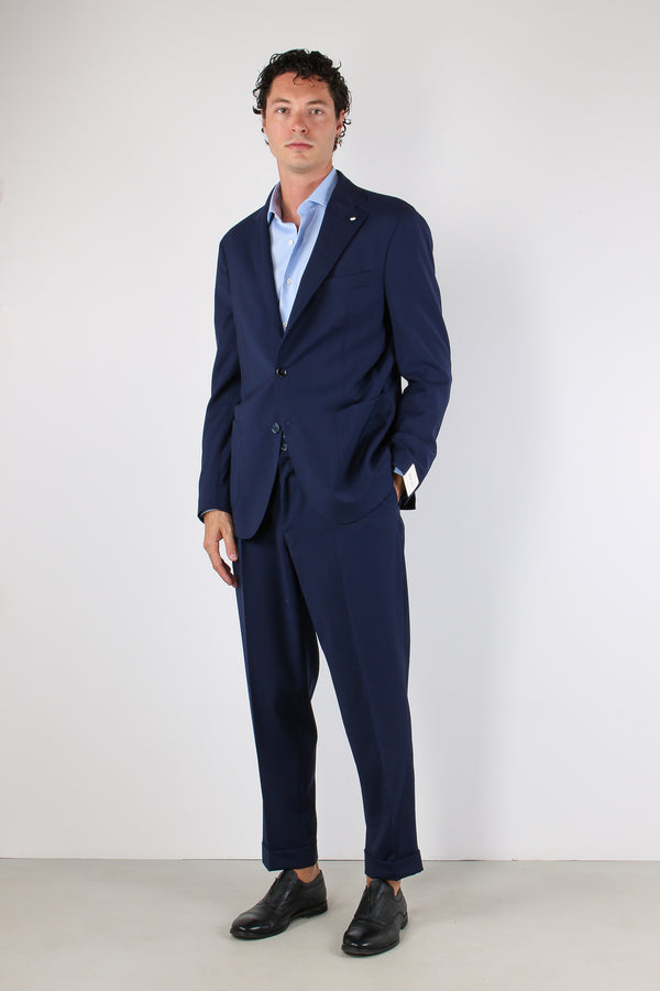 Pantalone Gamba Dritta Blu