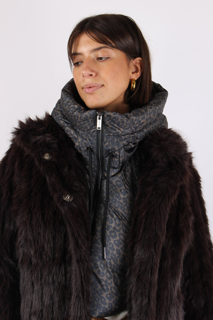 Piumino Pettorina Leopard-6