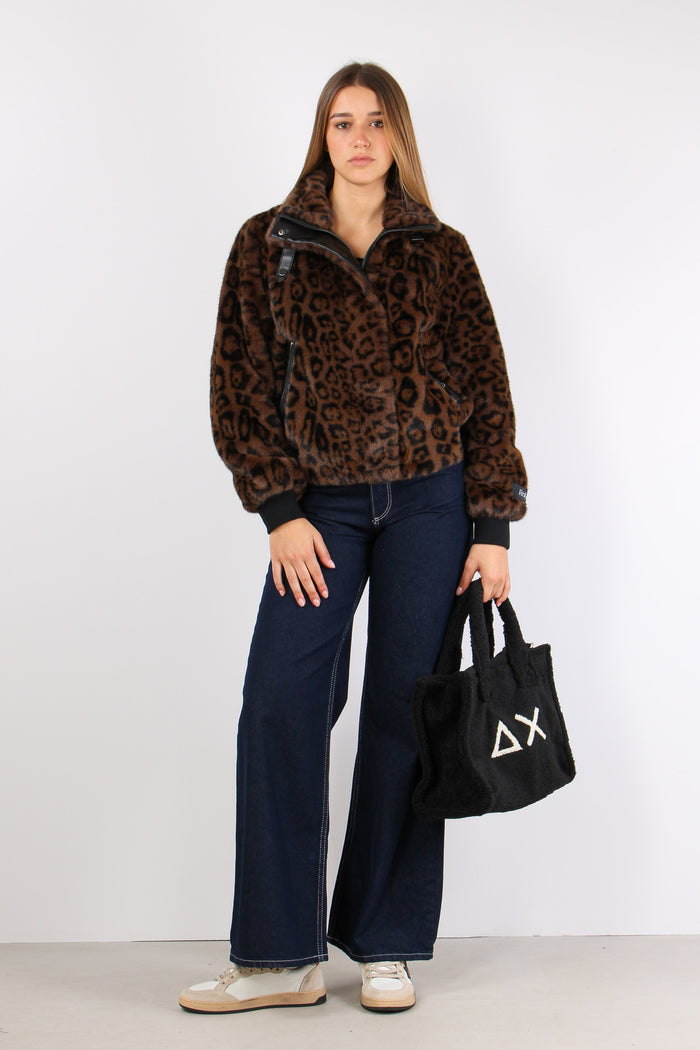 Bomber Gancio Collo Leopard-6