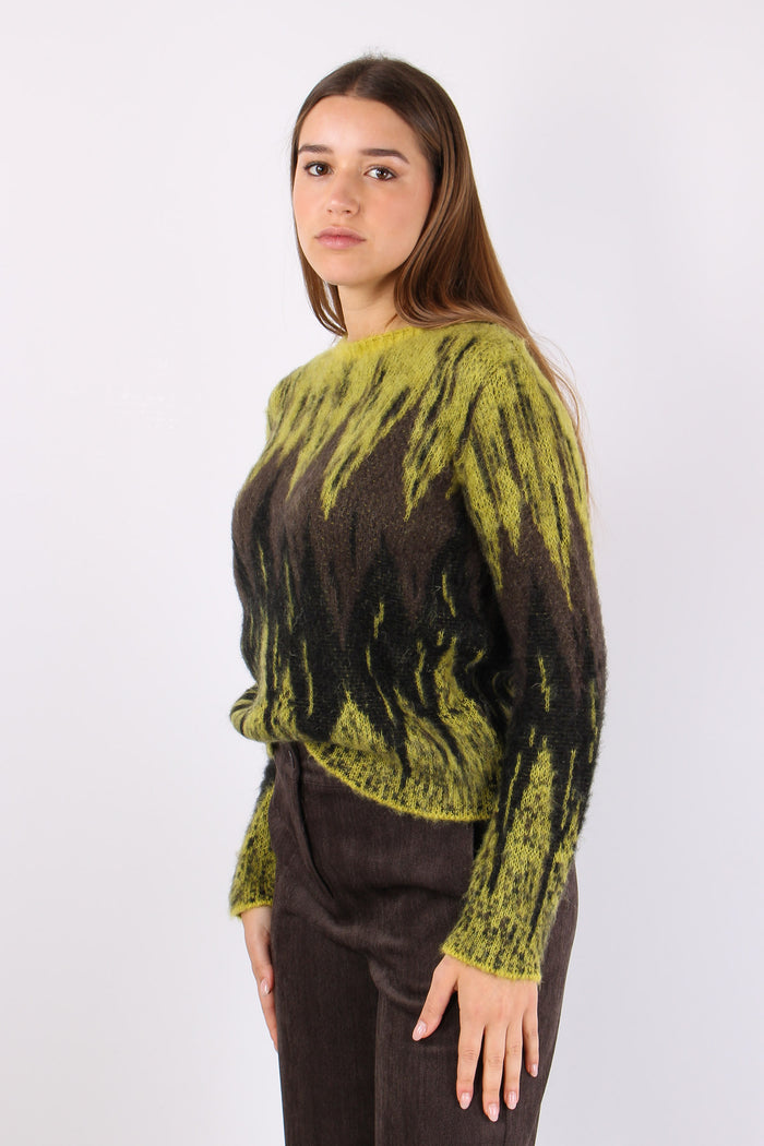 Maglia Mohair Zig Zag Verde/moro-4