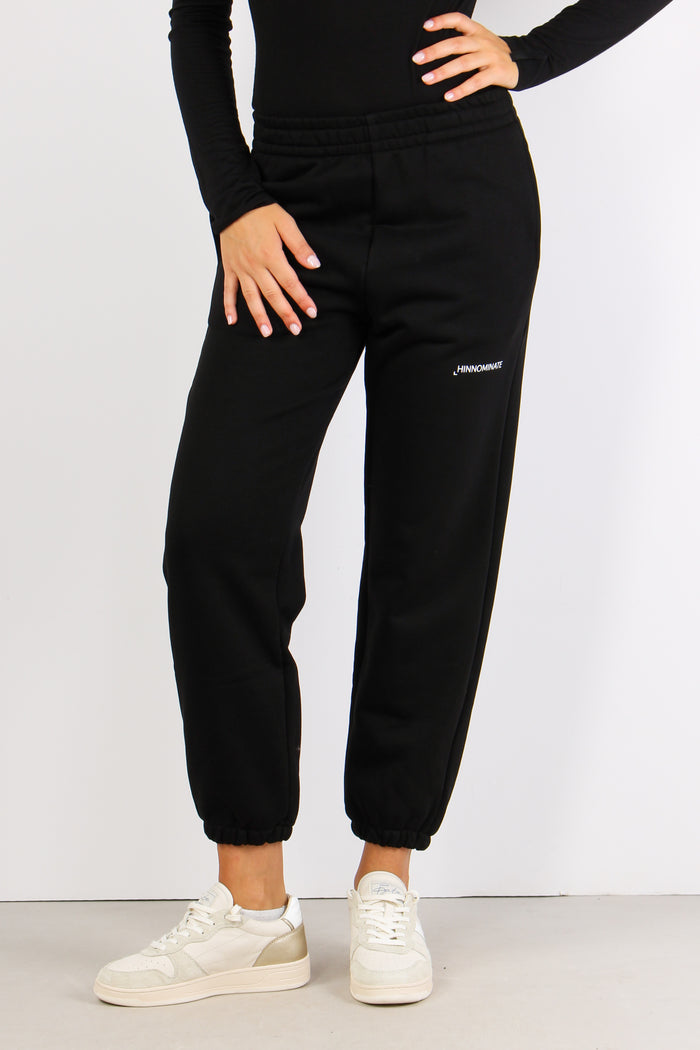 Pantalone Felpa Basico Nero-3