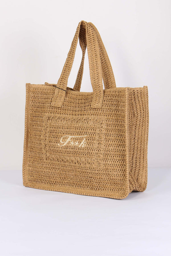 Borsa Rafia Beige-2