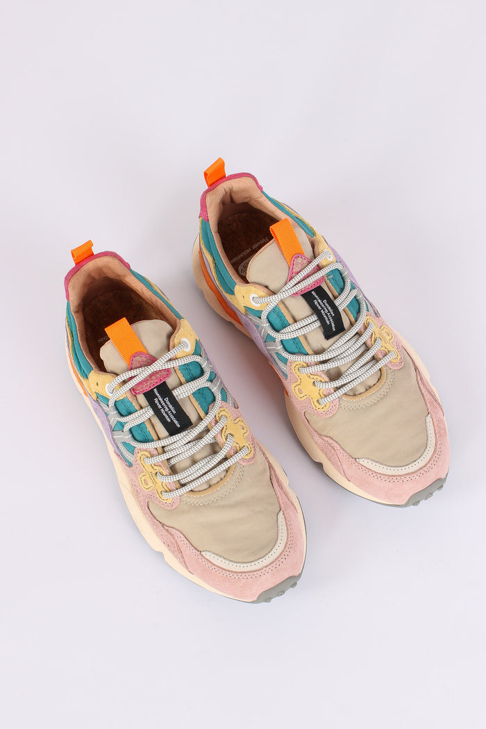 Sneakers Yamano Suede Nylon Pink/petrol-5