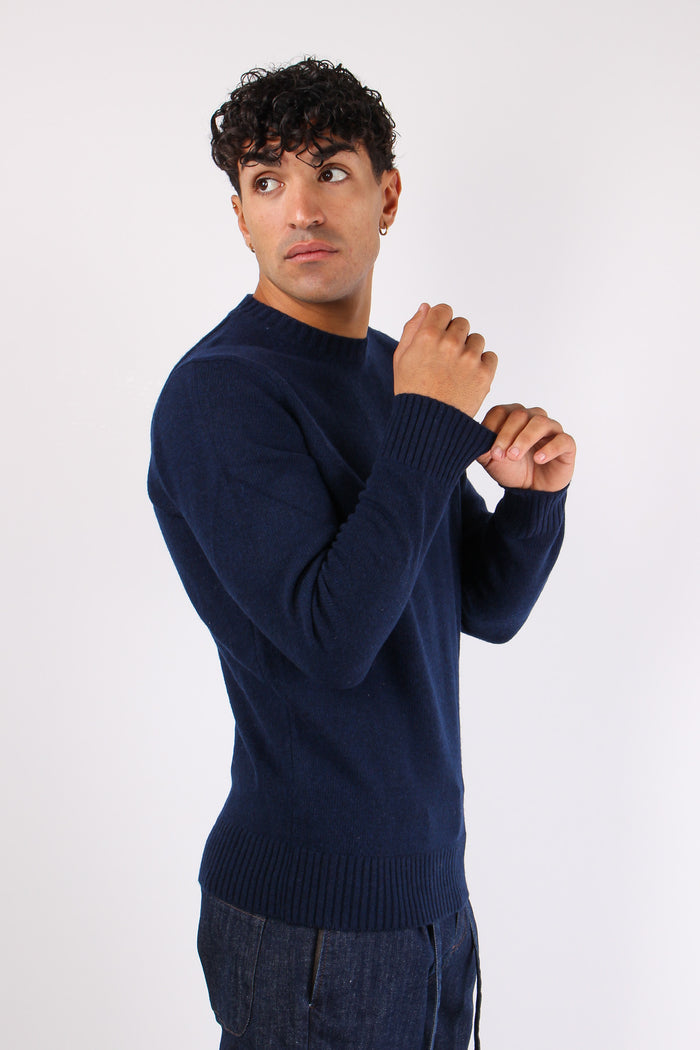 Maglia Girocollo Lambswool Inchiostro-2