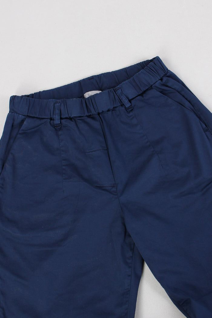 Chino Elastico Rasatello Blu-7