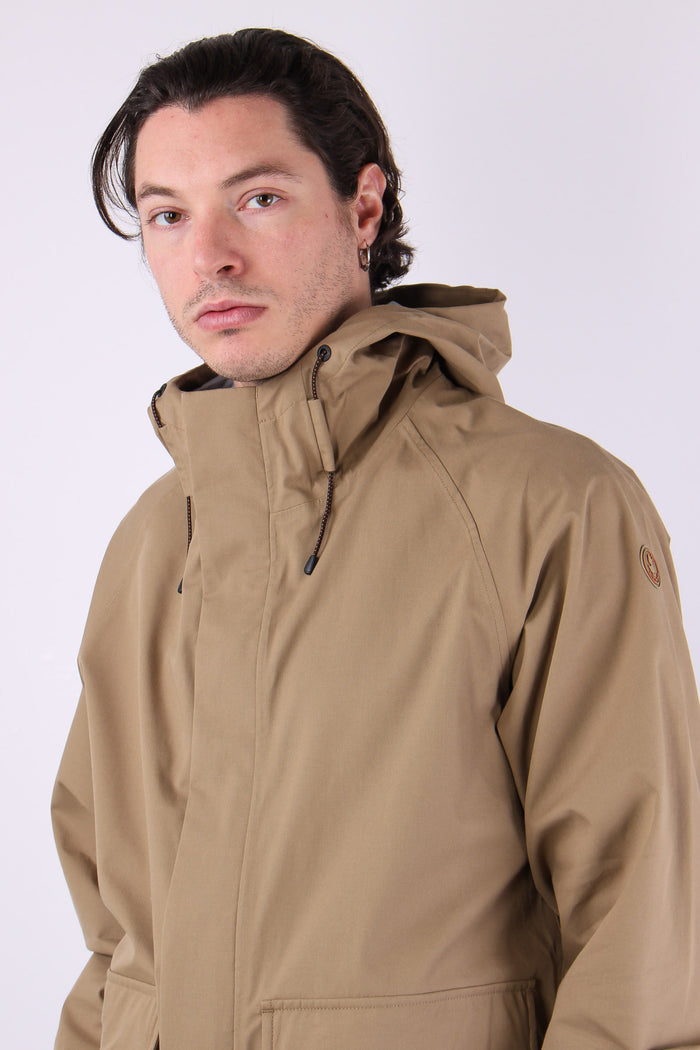 Mac Giubbotto Cappuccio Khaki Brown-6