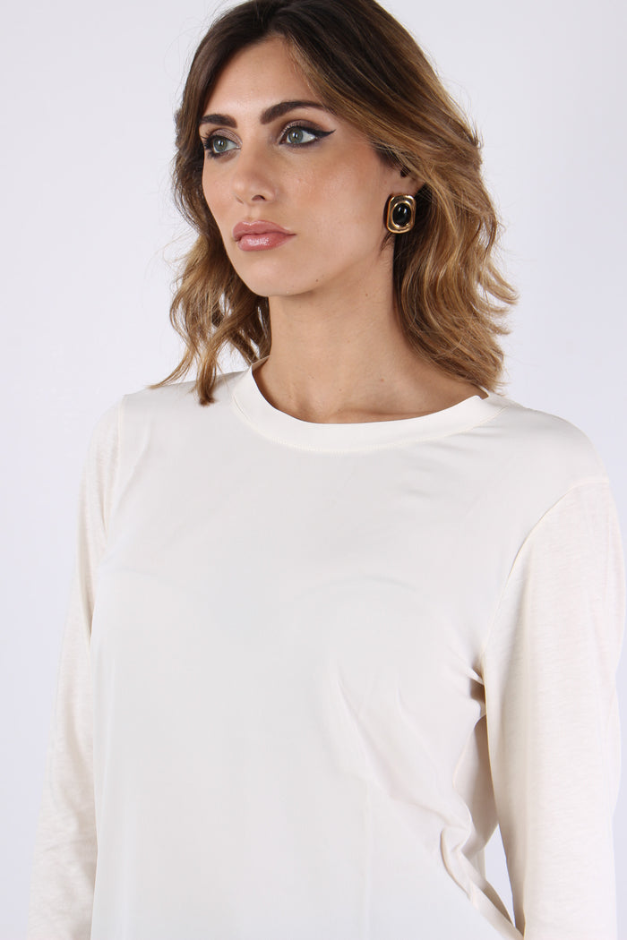 Girocollo Jersey Seta Panna-6