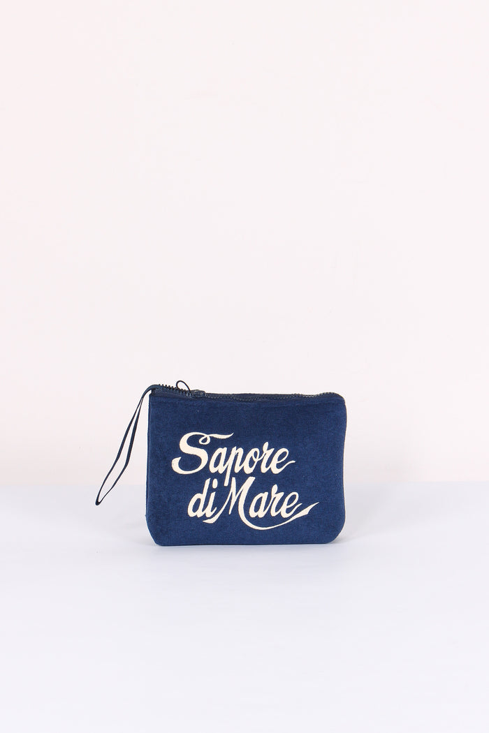 Aline Pochette Stampa Blu-8