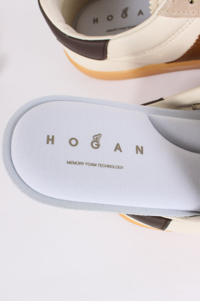 Sneaker Nappa Inserti Camoscio Avorio/beige-8