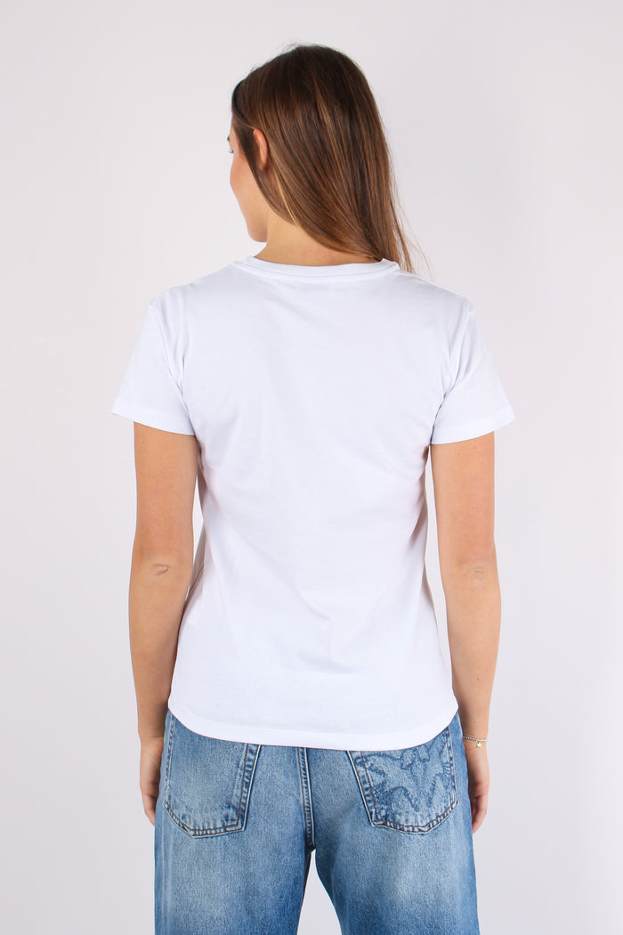 T-shirt Ricamo Mi Sveglio Otti Bianco-5