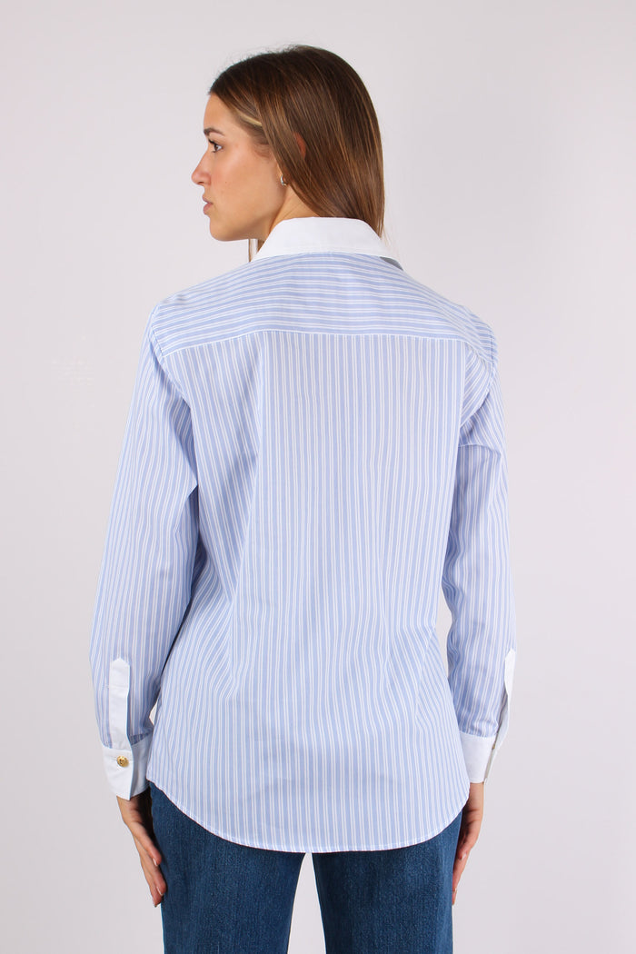 Camicia Collo Polsini Contrast Celeste/bianco-6