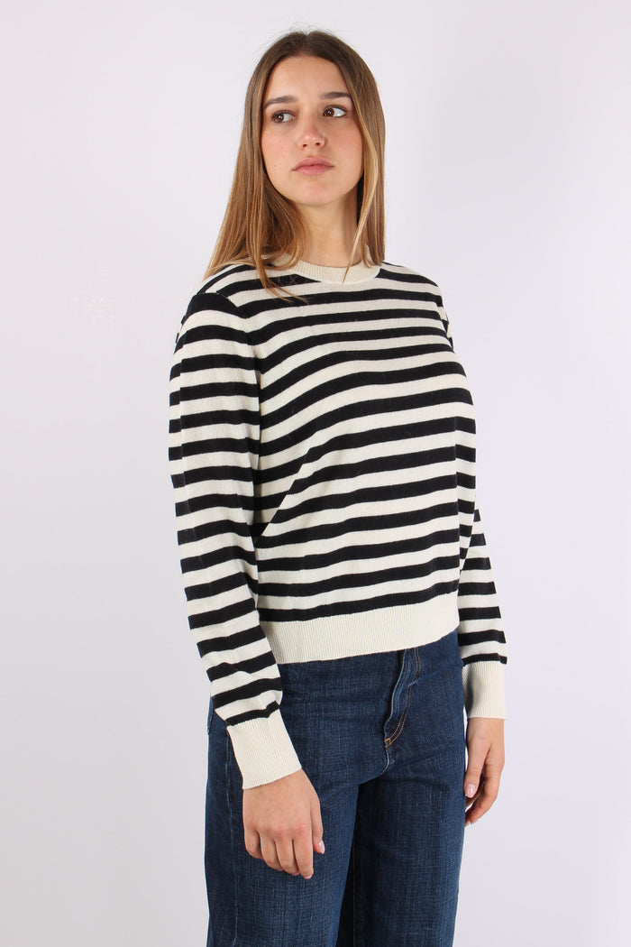 Maglia Girocollo Riga Bianco/nero-7