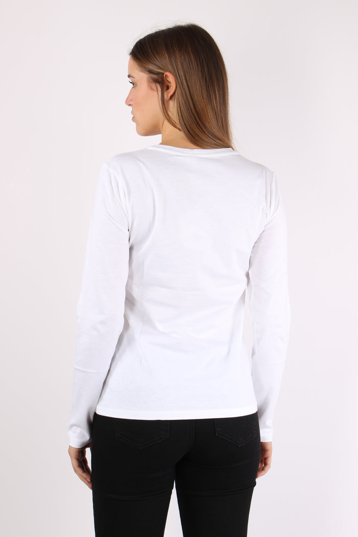 T-shirt Cuore Pois Bianco/heart-5