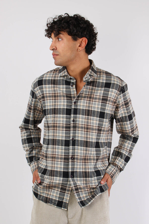 Camicia Flanella Check Black