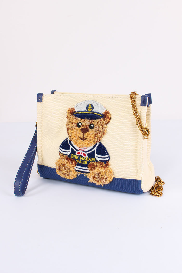 Pochette Canvas Orso Bicolor Blue-5