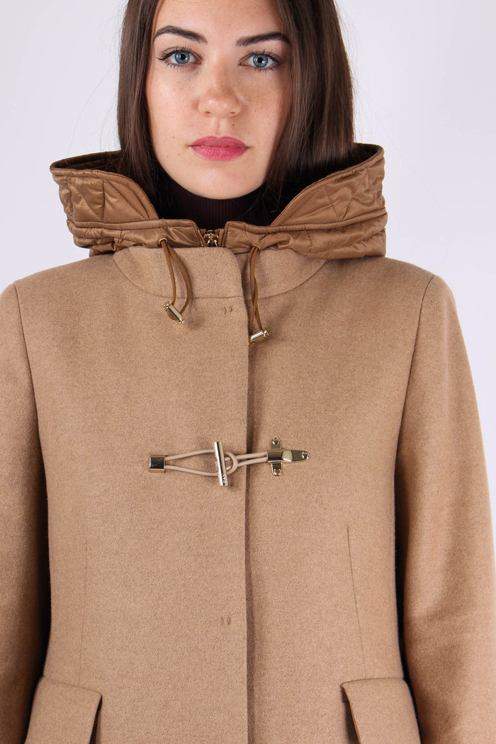 Cappotto Toggle Panno Cammello-8