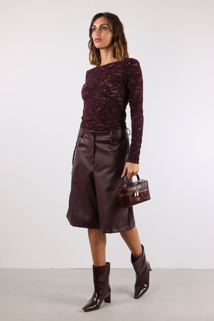 T-shirt M/l Pizzo Ciniglia Bordeaux-2
