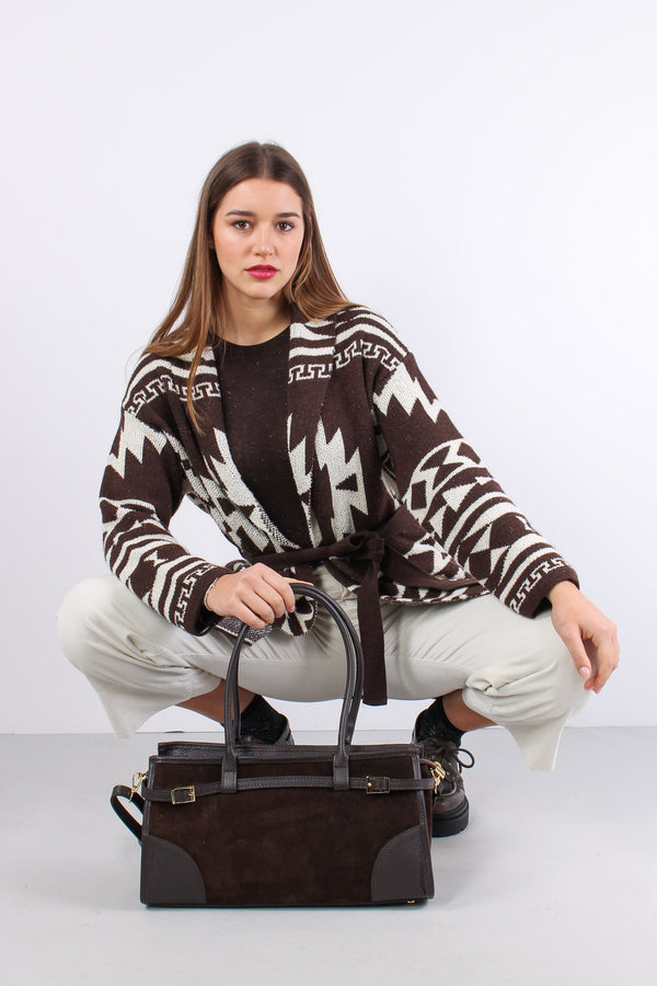 Cardigan Norvegese Panna/moro