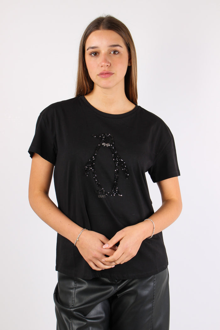 T-shirt Mc Stampa Nero/penguin-2
