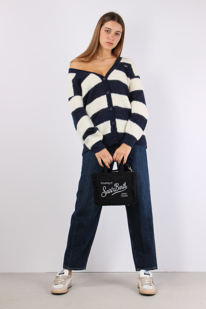 Cardigan Over Riga Bianco/navy-3