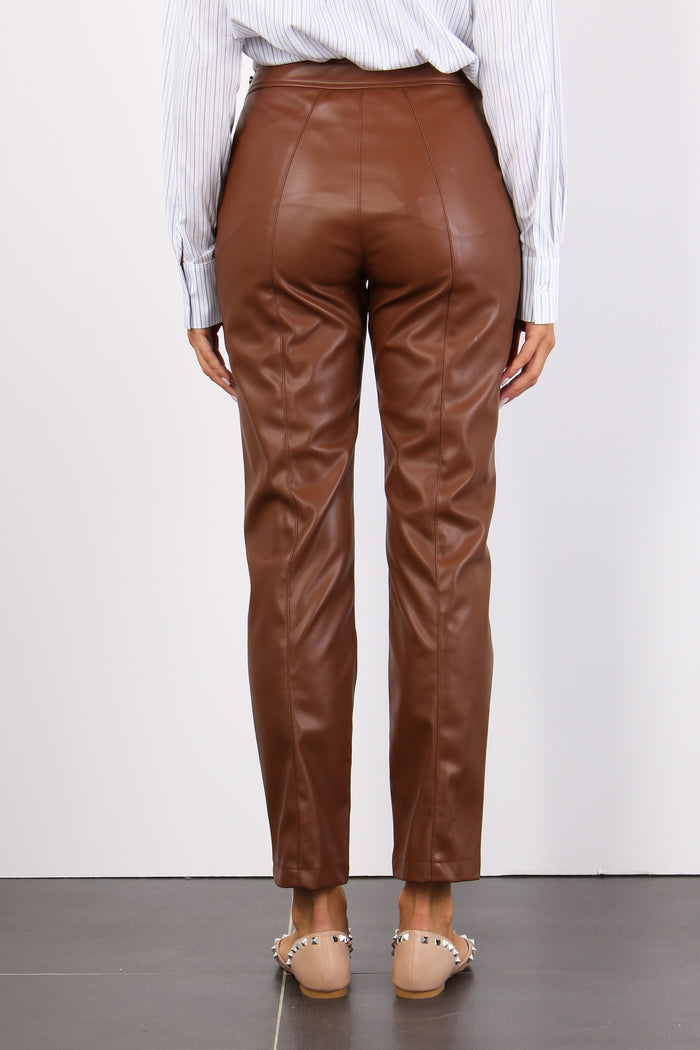 Pantalone Ecopelle Lather Brown-4