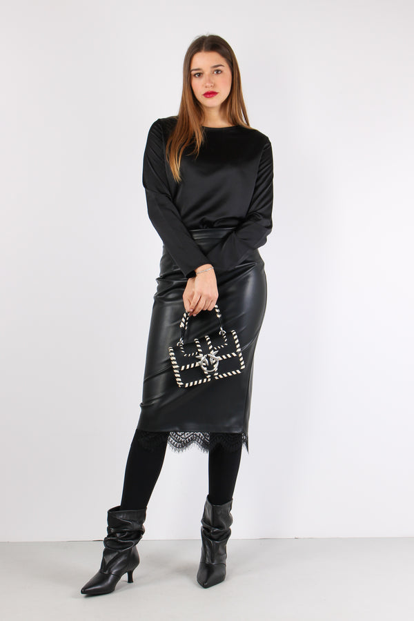 Casacca Spacchetti Laterali Nero