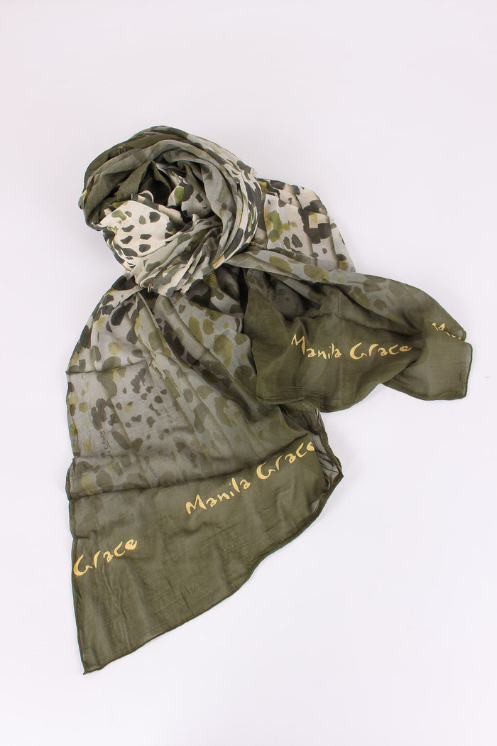 Foulard Cotone Seta Fantasia Edera