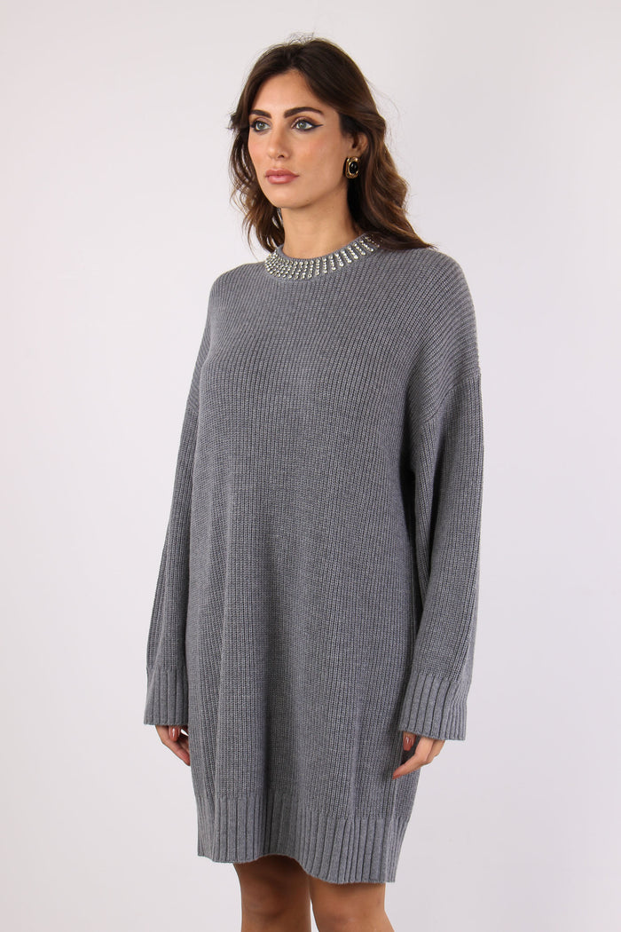 Ask Abito Collana Strass Grigio/monumento-7