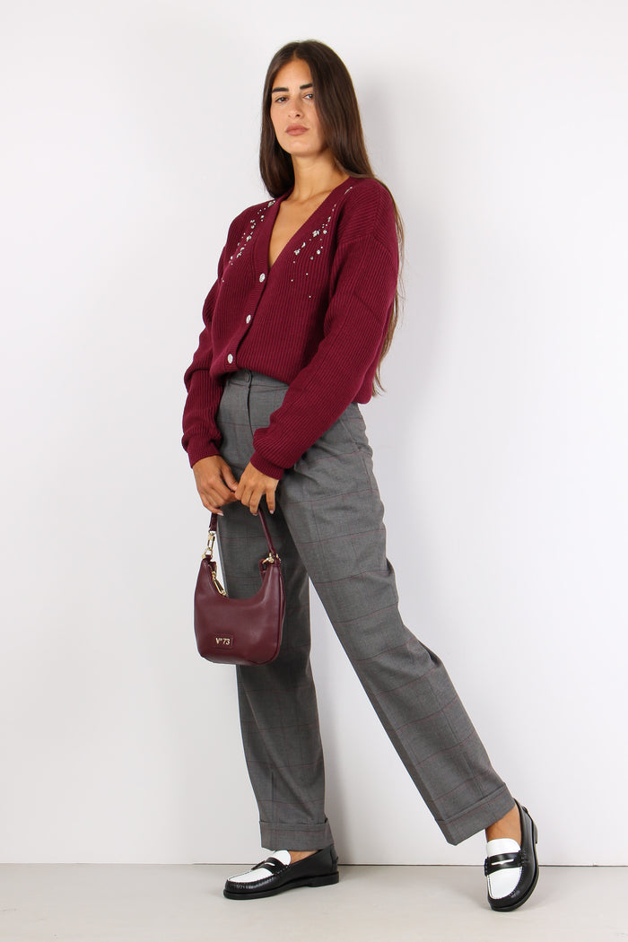 Hattilas Pantalone Mini Pences Grigio/bordeaux