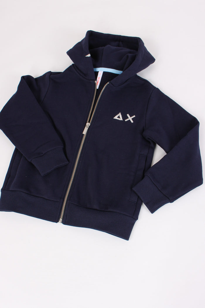 Felpa Full Zip Logo Navy Blue-4