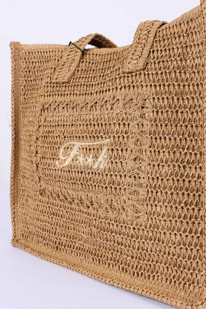 Borsa Rafia Beige-5