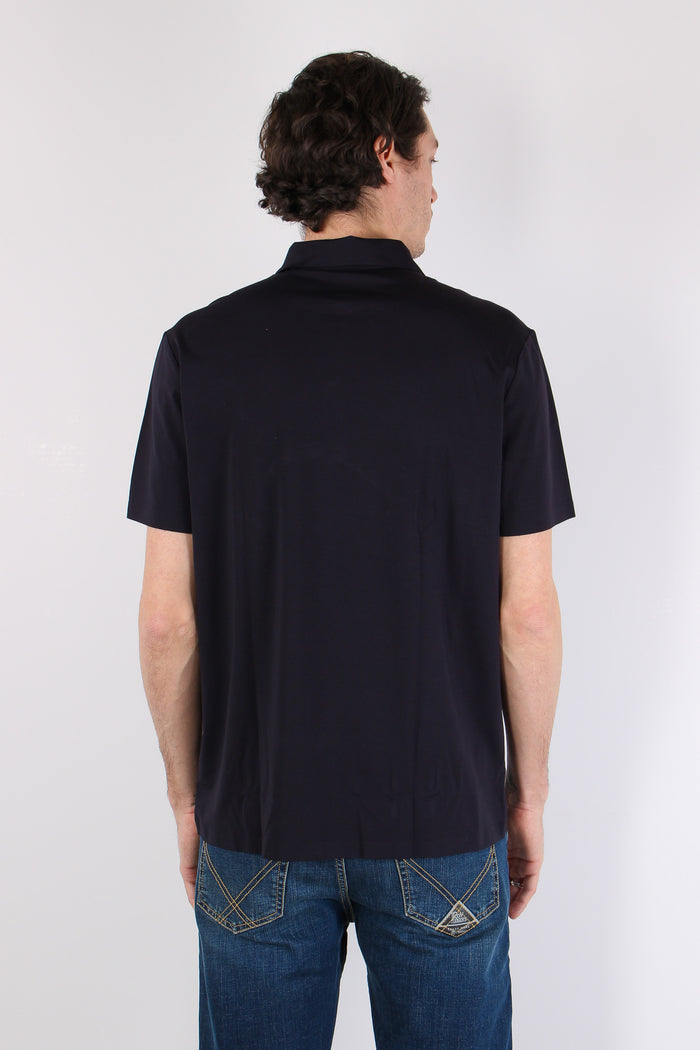 Camicia Tessuto Tecnico Blu Navy-8